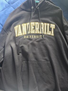 Champion Black Hoodie with Gold Lettering